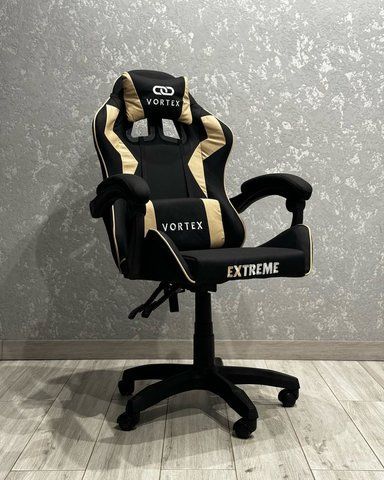 Комп'ютерне крісло тканинне Extreme VORTEX чорний з бежевим для геймерів та роботи VORTEX_БЕЖЕВИЙ фото
