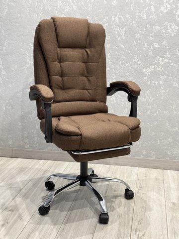 Комп'ютерне крісло з тканини офісне Malatec Boss 1655 Коричневий для керівника та персоналу BOSS_ТКАНИНА_КОРИЧНЕВИЙ фото