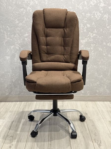 Комп'ютерне крісло з тканини офісне Malatec Boss 1655 Коричневий для керівника та персоналу BOSS_ТКАНИНА_КОРИЧНЕВИЙ фото