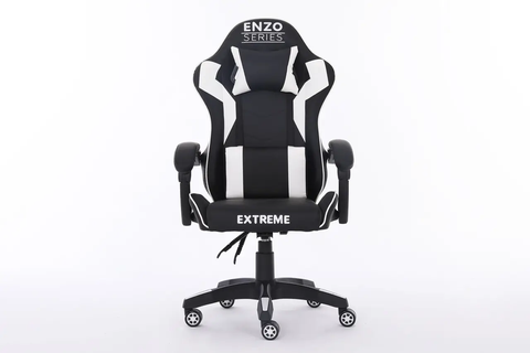 Комп'ютерне крісло Extreme ENZO 121 SERIES Чорно-білий для геймерів та роботи ENZO_БІЛИЙ фото
