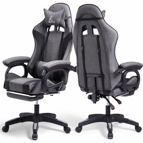 Комп'ютерне геймерське крісло з тканини EC Gaming UP29 Сіро-чорний LEVELUP_KO40SZ фото