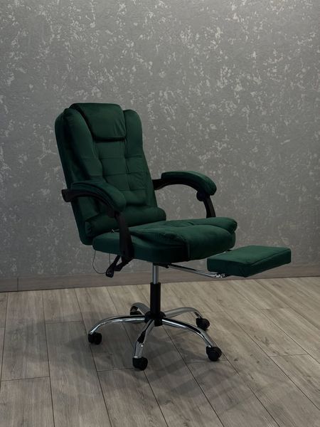 Комп'ютерне крісло з тканини офісне Malatec Boss 1656 Зелений для керівника та персоналу BOSS_ТКАНИНА_ЗЕЛЕНИЙ фото