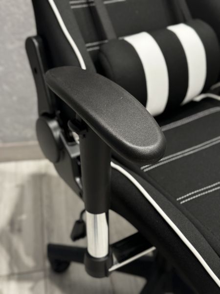 Крісло геймерське INFINI Nex-26 Чорно-біле тканинне комп&lsquo;ютерне з механізмом гойдання та фіксації NEXUS_ЧОРНО-БІЛИЙ2 фото