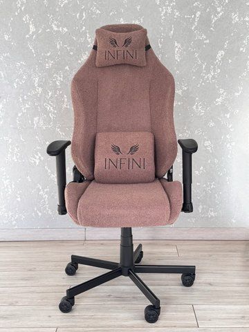Геймерське крісло з екохутра INFINI BOUCLE Темно-коричневий комп&lsquo;ютерне крісло BOUCLE_ТЕМНО-КОРИЧНЕВИЙ фото