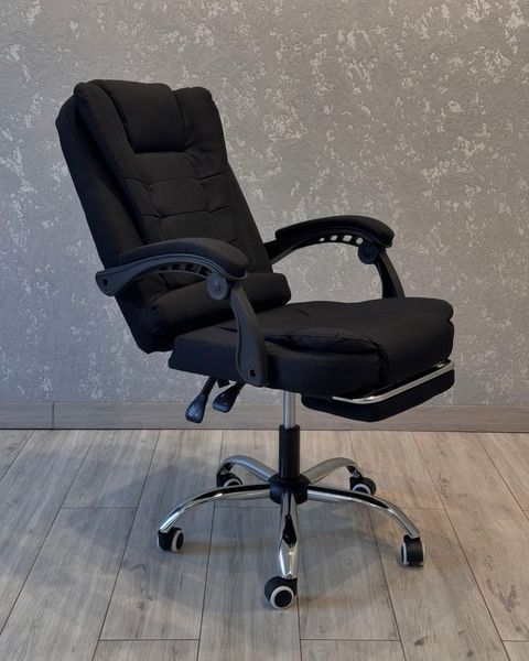 Комп'ютерне крісло з тканини офісне Malatec BOSS 22 Чорний для керівника та персоналу BOSS_ТКАНИНА_ЧОРНИЙ фото