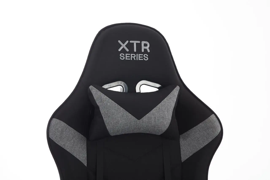 Комп'ютерне геймерське крісло з тканини EXTREME X-TR чорне з сірим EXTREME_XTR_ЧОРНО-СІРИЙ фото