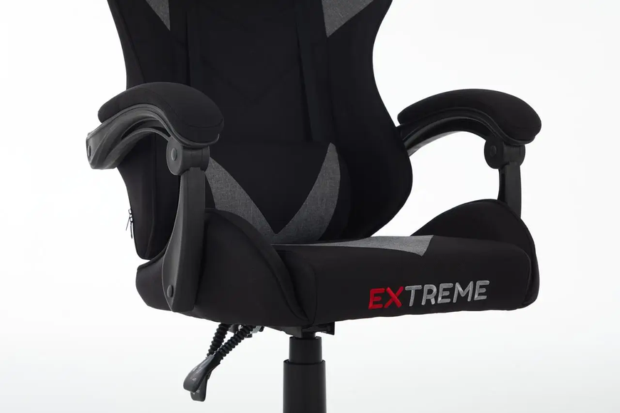 Комп'ютерне геймерське крісло з тканини EXTREME X-TR чорне з сірим EXTREME_XTR_ЧОРНО-СІРИЙ фото