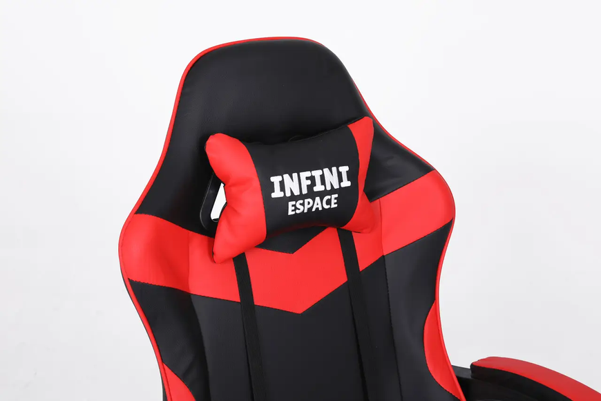 Комп'ютерне крісло з підставкою для ніг INFINI ESPACE Чорно-червоний для геймерів та роботи INFINI_ESPACE_ЧЕРВОНИЙ фото